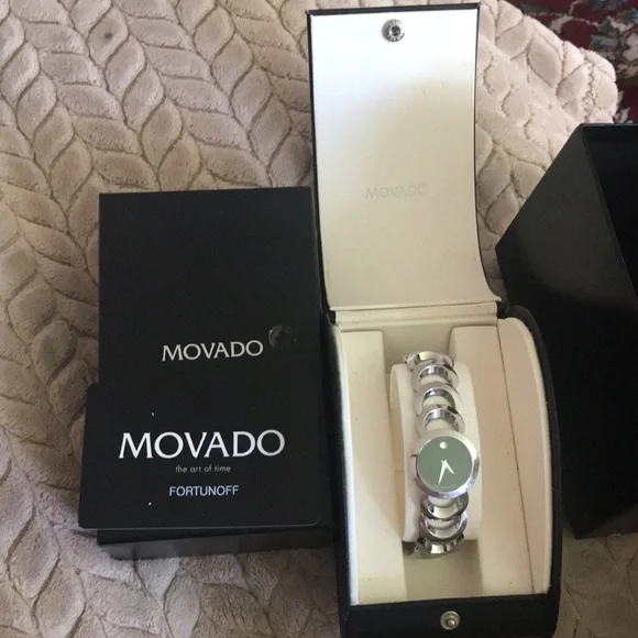 Women’s movado with box and paperwork Ladies MOVADO Amorosa Watch Two-Tone Bangle Bracelet  main image 4